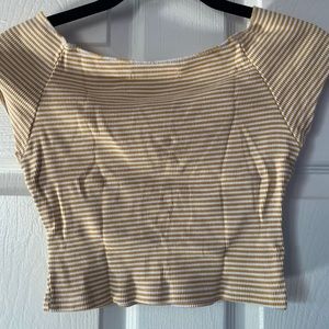 brandy striped crop top